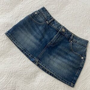 Garage Pixie Blue Denim Micro Skort
